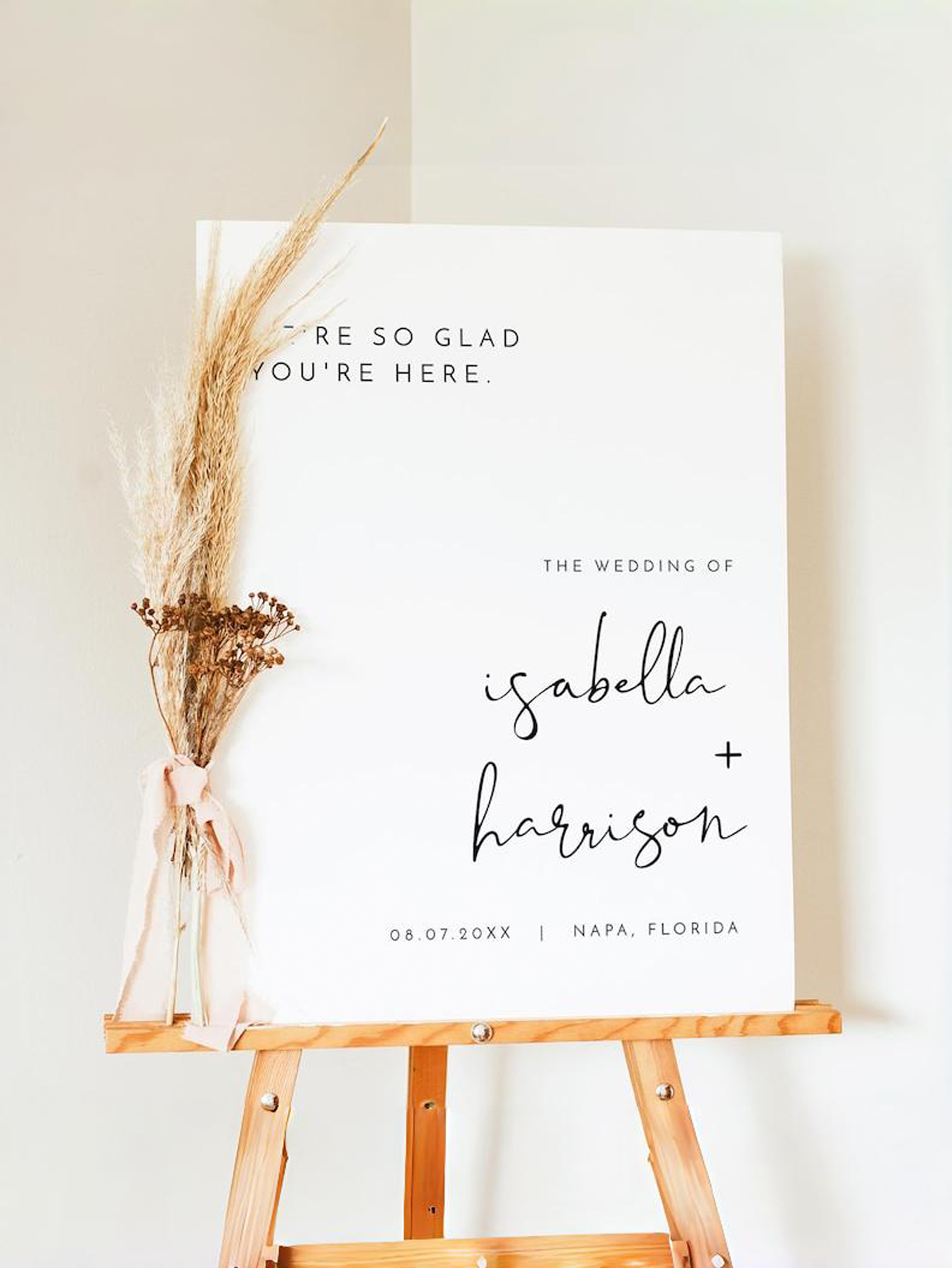 PVC Wedding Welcome Sign Modern Minimalist Welcome Sign Wedding Display